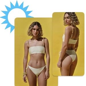NWT [Baobab] Alice 2-Piece Shimmer Adjustable Bikini Swim Swimsuit Set Womens XS